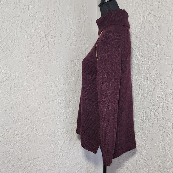 Michael Kors Shoulder Zip Turtleneck NWOT - Picture 4 of 8